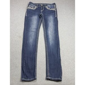 Grace In LA Jeans Womens 27 (28x31) Lowrise Skinny Leg Slim Thick Stitch Denim